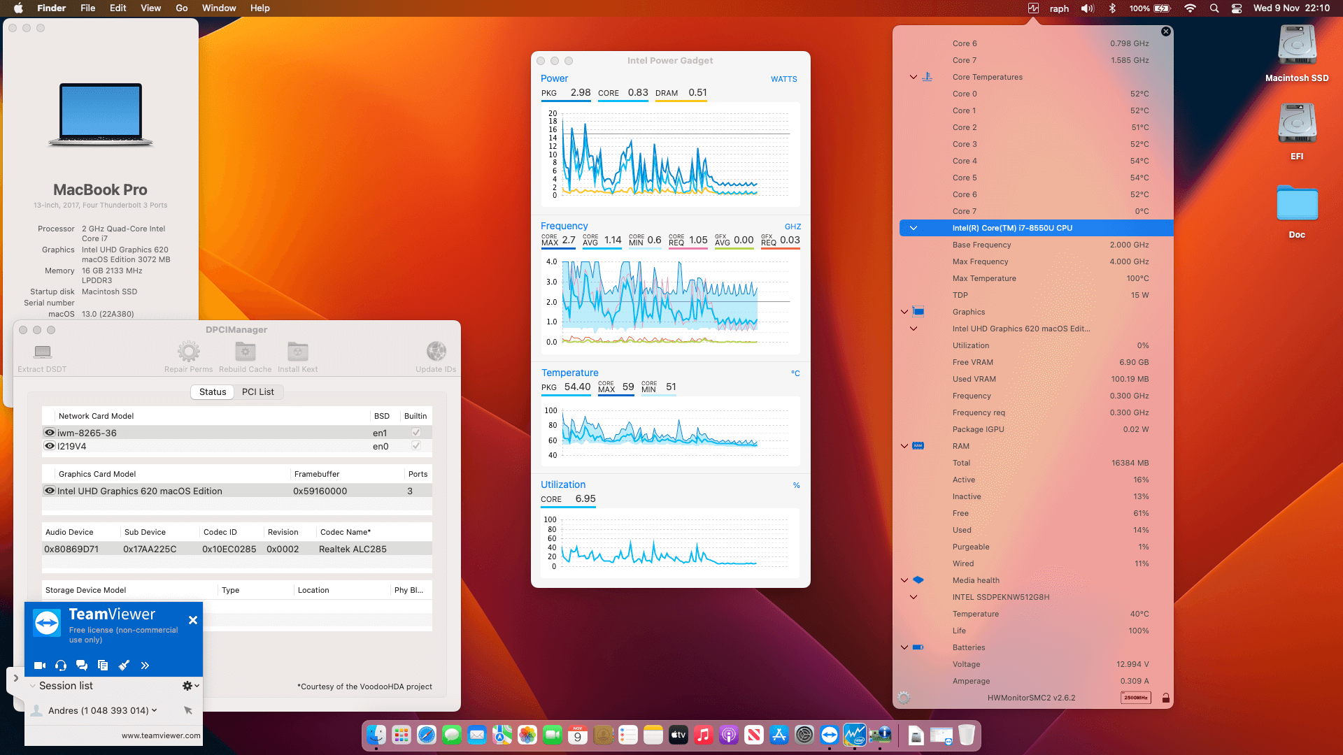 Lenovo Thinkpad X1 Carbon 6th Gen 3rd [KabyLake R   Intel UHD 620 + PS2 SMBUS]   OpenCore 1